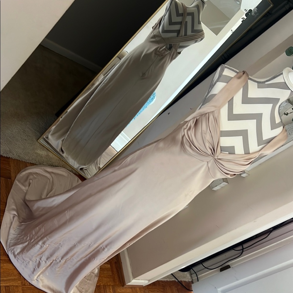 Elegant Cream Evening Gown